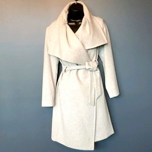 Mango Wool Wrap Coat XXS light grey